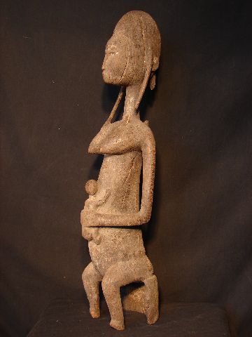 Bambara Weibl. Statue mit Kind